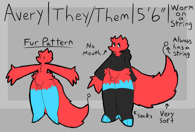Ref sheet for my OC Avery.